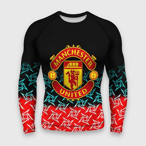 Мужской рашгард Манчестер Юнайтед ниндзя паттерн / 3D-принт – фото 1