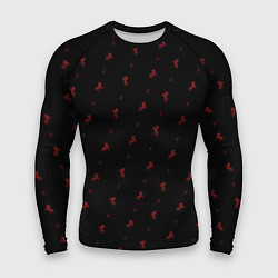 Мужской рашгард Красный конь паттерн