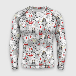 Мужской рашгард Новогодние котики