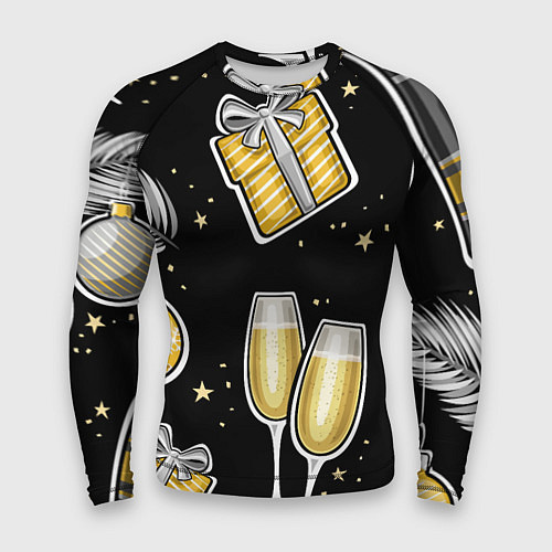 Мужской рашгард Новогодний вайб / 3D-принт – фото 1