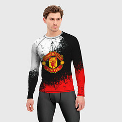 Рашгард мужской Манчестер Юнайтед краски всплеск, цвет: 3D-принт — фото 2