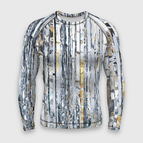 Мужской рашгард Новогодний дождик / 3D-принт – фото 1