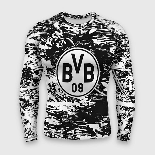 Мужской рашгард Боруссиа белые краски / 3D-принт – фото 1