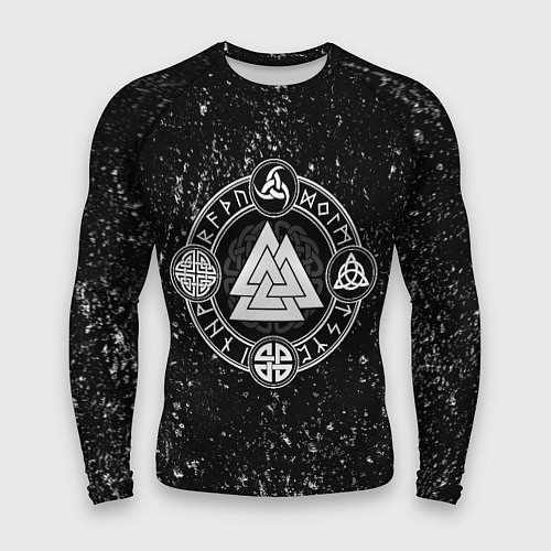 Мужской рашгард Валькнут и символы в круге / 3D-принт – фото 1