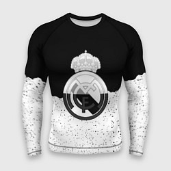 Рашгард мужской Реал Мадрид лого ночь текстура, цвет: 3D-принт