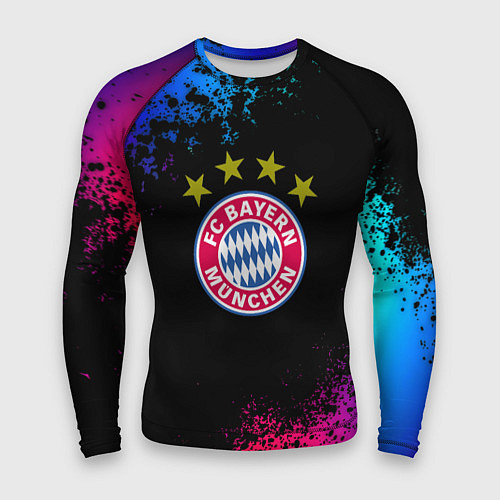 Мужской рашгард Бавария Мюнхен краски неон градиент / 3D-принт – фото 1