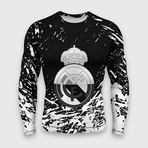Мужской рашгард Реал Мадрид краски текстура / 3D-принт – фото 1