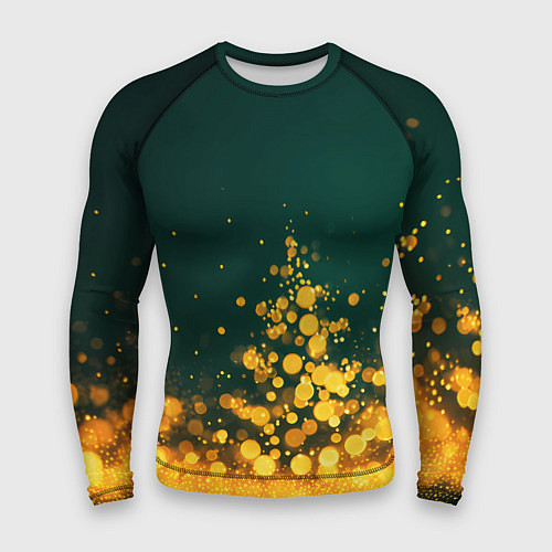 Мужской рашгард Новогодние елочки из боке / 3D-принт – фото 1