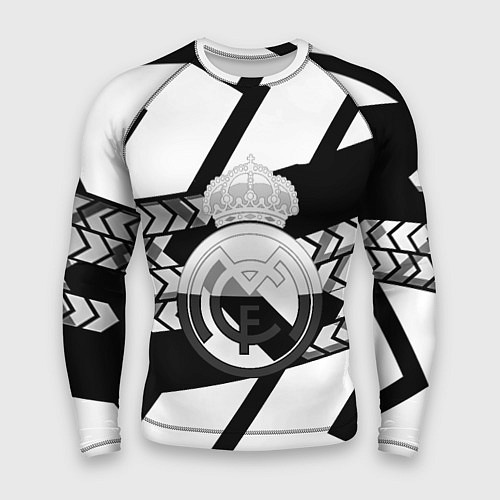 Мужской рашгард Реал Мадрид краски полосы / 3D-принт – фото 1