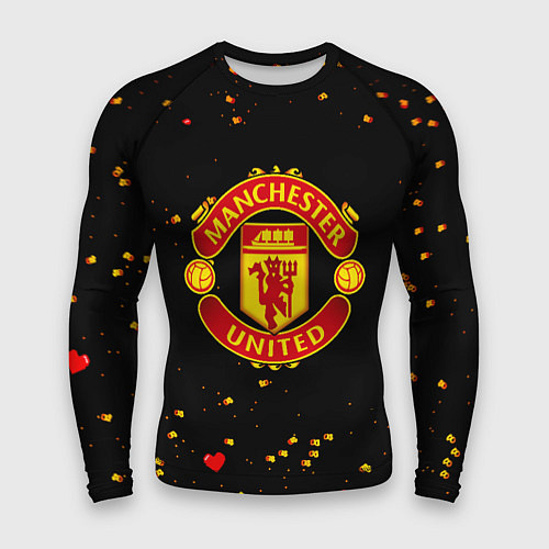 Мужской рашгард Манчестер Юнайтед пиксели / 3D-принт – фото 1