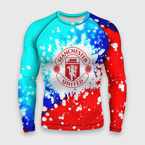 Мужской рашгард Манчестер Юнайтед неон / 3D-принт – фото 1