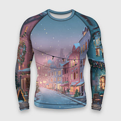 Мужской рашгард Новогодняя улица