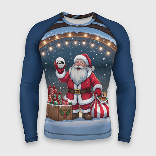 Мужской рашгард Санта с мешком подарков / 3D-принт – фото 1