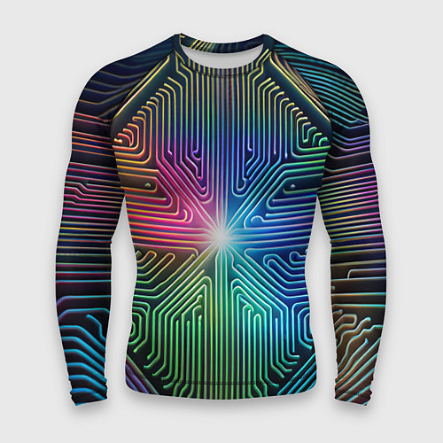 Мужской рашгард Линейная графика / 3D-принт – фото 1