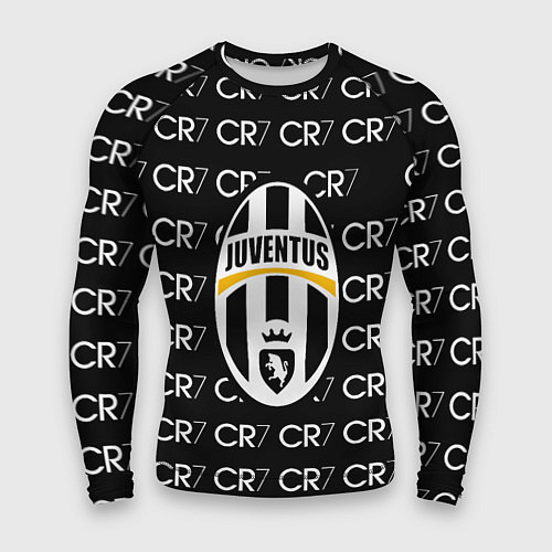 Мужской рашгард Juventus sport pattern / 3D-принт – фото 1
