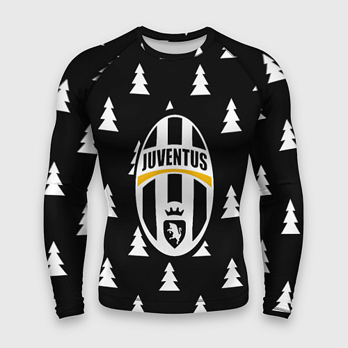 Мужской рашгард Ювентус ёлочки паттерн / 3D-принт – фото 1