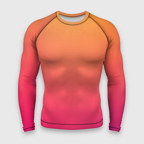Мужской рашгард Color orange pink / 3D-принт – фото 1