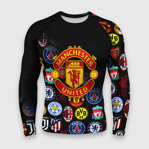 Мужской рашгард Манчестер логотипы команд / 3D-принт – фото 1