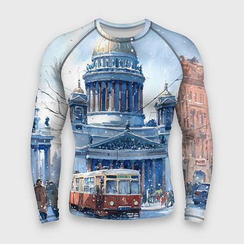 Мужской рашгард Снежный Санкт-Петербург / 3D-принт – фото 1