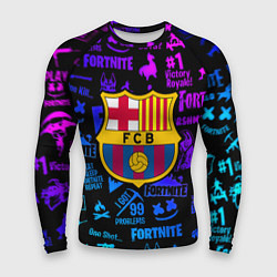 Мужской рашгард Barcelona x fortnite neon