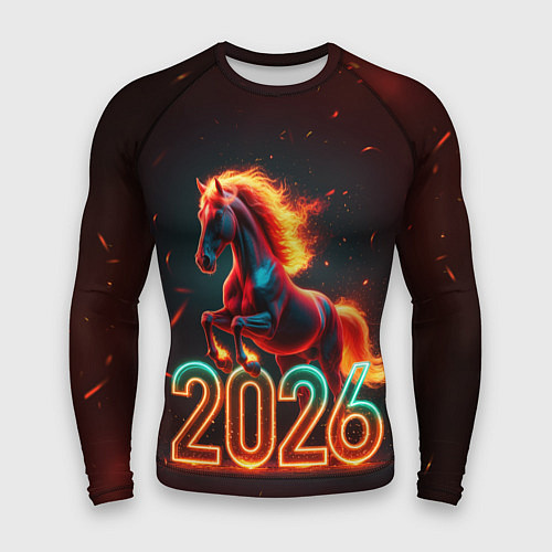 Мужской рашгард Светящаяся лошадь 2026 / 3D-принт – фото 1