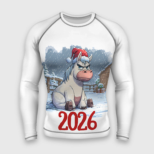 Мужской рашгард Сердитая лошадь 2026 / 3D-принт – фото 1