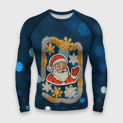 Мужской рашгард Дем Мороз и новогодняя гирлянда / 3D-принт – фото 1