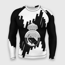 Мужской рашгард Реал Мадрид белая геометрия