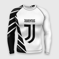 Мужской рашгард Ювентус полосы геометрия текстура