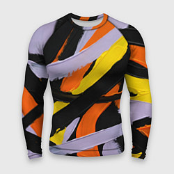 Мужской рашгард Полоски краски абстракция