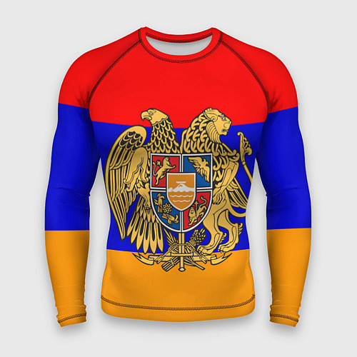 Мужской рашгард Герб и флаг Армении / 3D-принт – фото 1