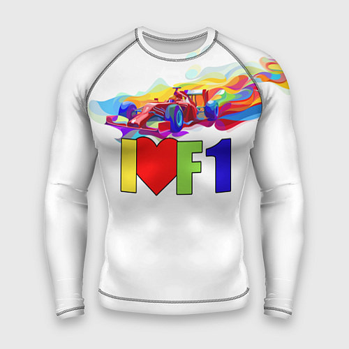 Мужской рашгард Я люблю F1 / 3D-принт – фото 1