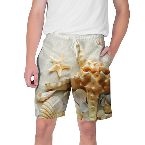 Мужские шорты Морские ракушки / 3D-принт – фото 1