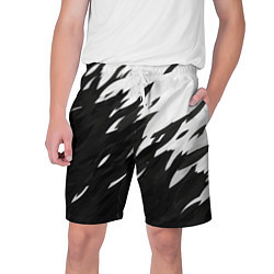 Шорты на шнурке мужские Black & white, цвет: 3D-принт