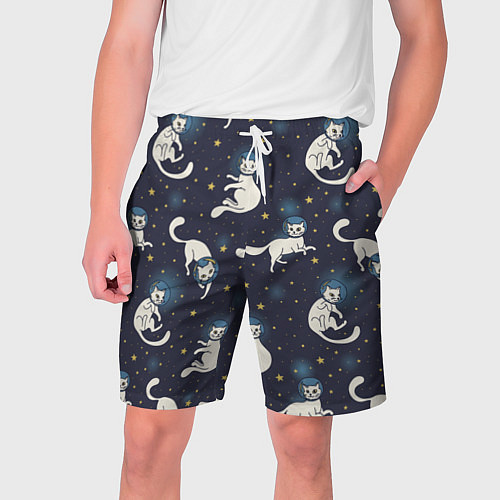 Мужские шорты Космокотики / 3D-принт – фото 1