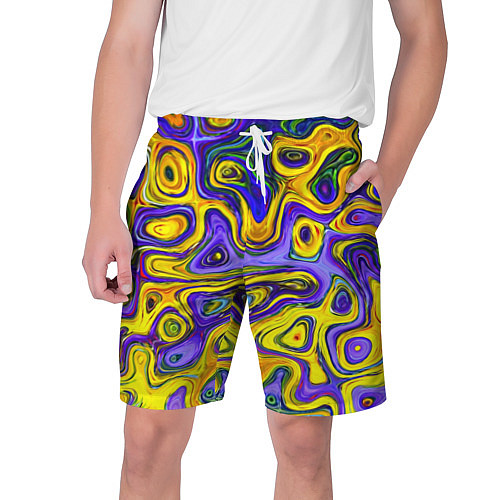 Мужские шорты Цветная текстура / 3D-принт – фото 1