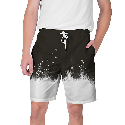 Мужские шорты Ночная полянка / 3D-принт – фото 1