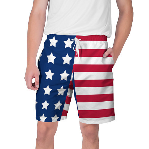 Мужские шорты USA Flag / 3D-принт – фото 1