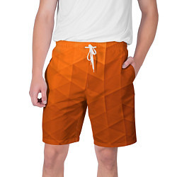 Шорты на шнурке мужские Orange abstraction, цвет: 3D-принт