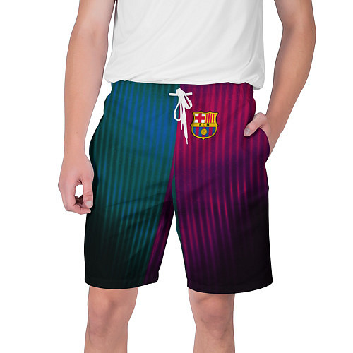 Мужские шорты Barcelona FC: Abstract 2018 / 3D-принт – фото 1
