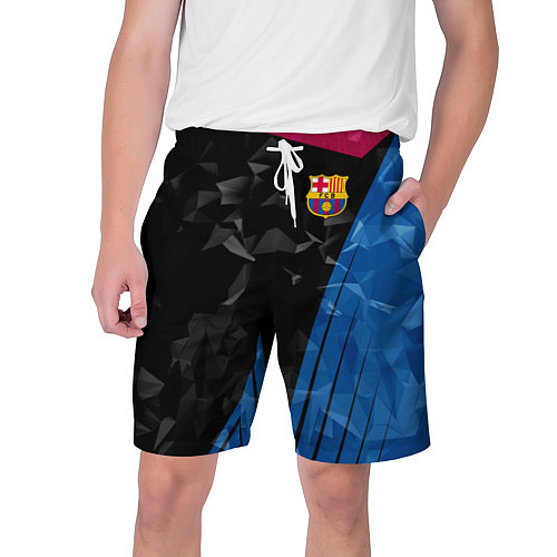 Мужские шорты FC Barcelona: Abstract / 3D-принт – фото 1