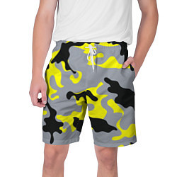 Мужские шорты Yellow & Grey Camouflage