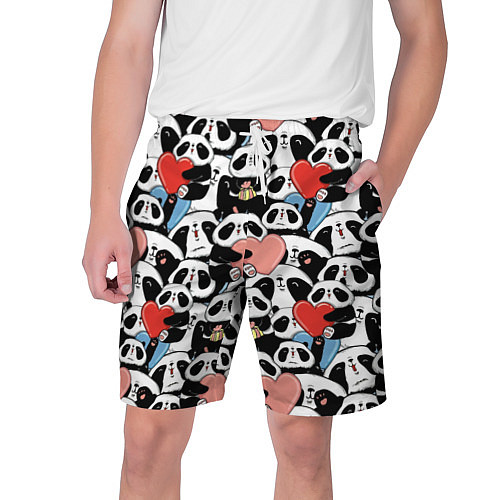Мужские шорты Funny Pandas / 3D-принт – фото 1