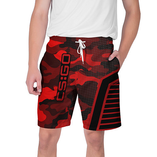 Мужские шорты CS:GO Red Camo / 3D-принт – фото 1