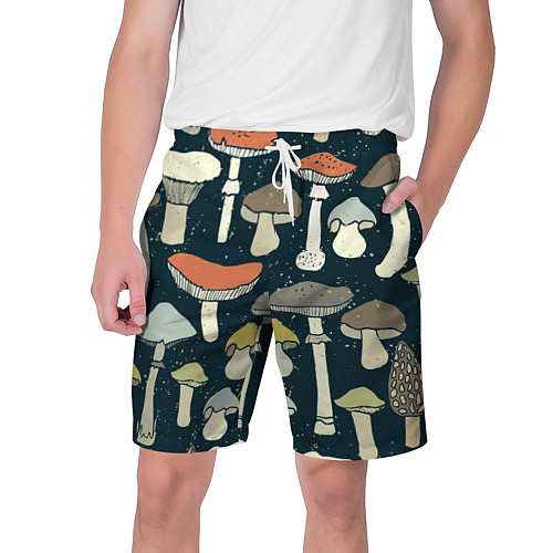 Мужские шорты Грибной лес / 3D-принт – фото 1