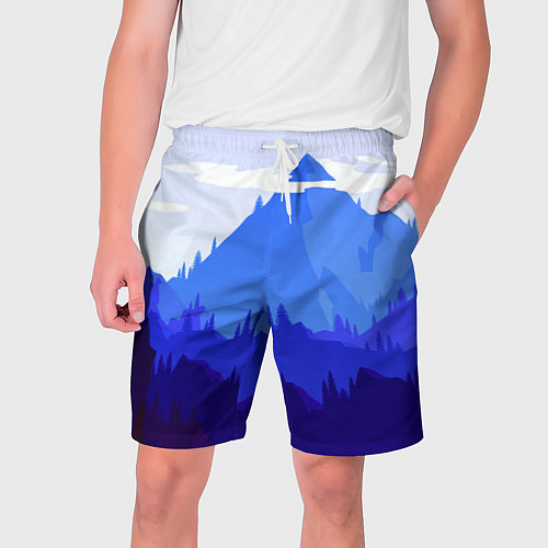 Мужские шорты Firewatch: Cold Mountain / 3D-принт – фото 1