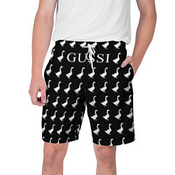 Шорты на шнурке мужские GUSSI Black, цвет: 3D-принт
