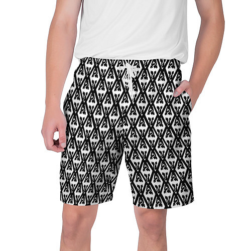 Мужские шорты TES: White Pattern / 3D-принт – фото 1