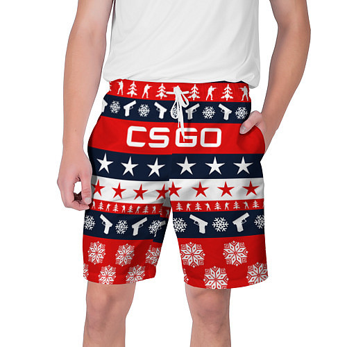 Мужские шорты CS:GO New Year / 3D-принт – фото 1