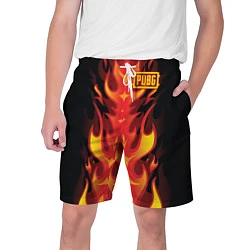 Шорты на шнурке мужские PUBG: Hell Flame, цвет: 3D-принт